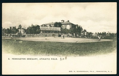 c. 1900's Baseball Game Vintage Postcard Pennington Seminary NJ Unposted