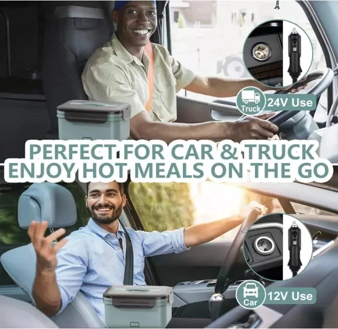 Calentador Eléctrico Portatil De La Comida De La Fiambrera Para Coche Oficina Foto 3 de 4