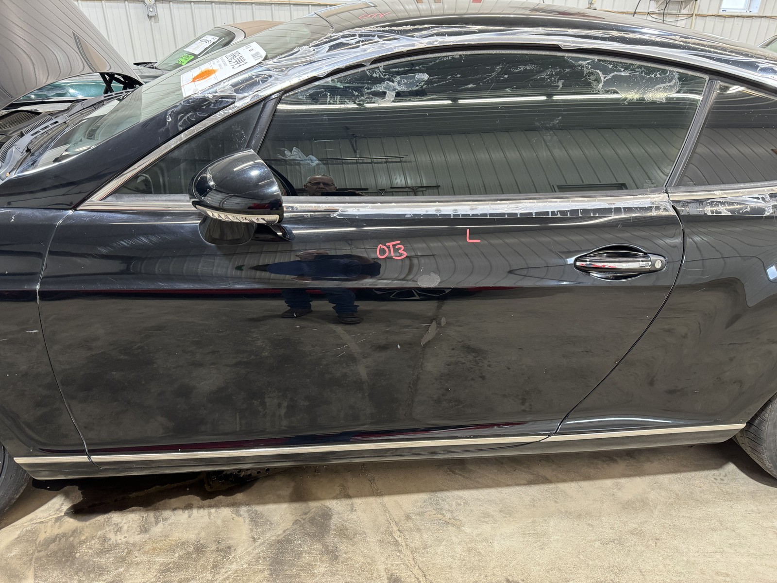 09 BENTLEY CONTINENTAL DRIVER LEFT FRONT DOOR SHELL BELUGA BLACK L041