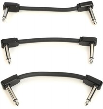 Ernie Ball Flex Patch Cable - 3 inches, Black, 3-pack
