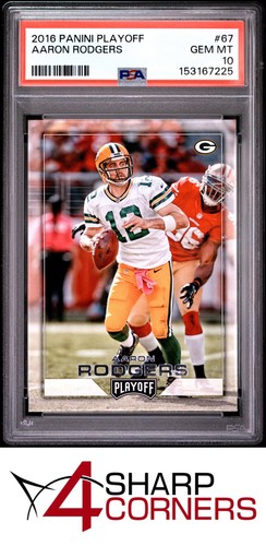 2016 PANINI PLAYOFF #67 AARON RODGERS POP 3 PSA 10