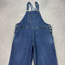 Dickies Dungarees Womens 36x32 Blue Bib Overalls Work Wear Denim Carpenter Lady