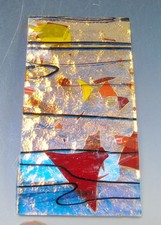 CBS Dichroic Glass COE 90 Cyan Copper Fracture 2 x 4