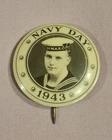 ww1 ww2 1943 Navy Day Legacy Fund Appeal Tin Back Military Badge