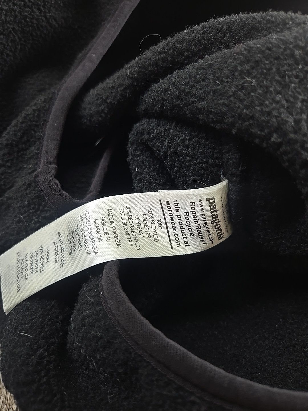 Patagonia Women's XS Synchilla Vest Black Quarter Zip Fleece Chest Pocket thumbnail 6