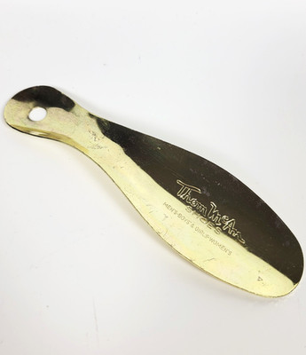Vintage Thom McAn Shoes Metal Shoe Horn ~ 7.5'' ~ Gold Tone