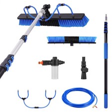Cleaning Brush With Telescopic Rod Adjustable Angle For Window Solar Panel Roof