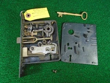 SAGER #60 MORTISE LOCK FULLY RESTORED w/KEY 6 1/2" FACE, 2 3/4" BS (19521)