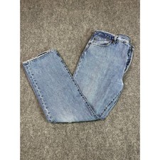 Levis 501 Jeans Mens 36x32 Button Fly Light Wash Denim