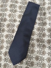 Polo Ralph Lauren Silk Navy Blue Microprint Tie