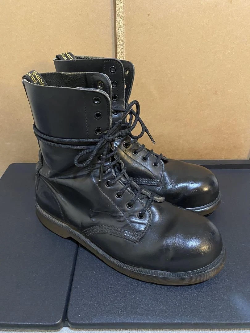 Bottes Chelsea en cuir noir 27 cm Dr. Martens fabriquées au Royaume Uni années 80, occasion