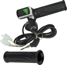 48V Ebike Full Twist Throttle, with LED Display with Key Lock for Ebike Motorcyc