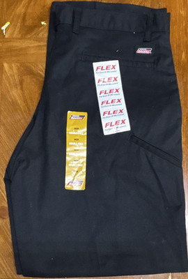 Dickies FLEX Men s Black Workwear Pants Relaxed Straight Double Knee 34 x 30
