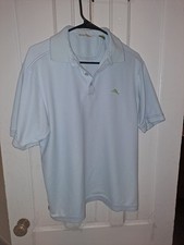 Tommy Bahama Polo Shirt M Medium Emfielder IslandZone in light Baby Blue