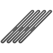 4-Pack 11 Inch Adjustable Flat Mending Plate Support with Single Slot [Black]