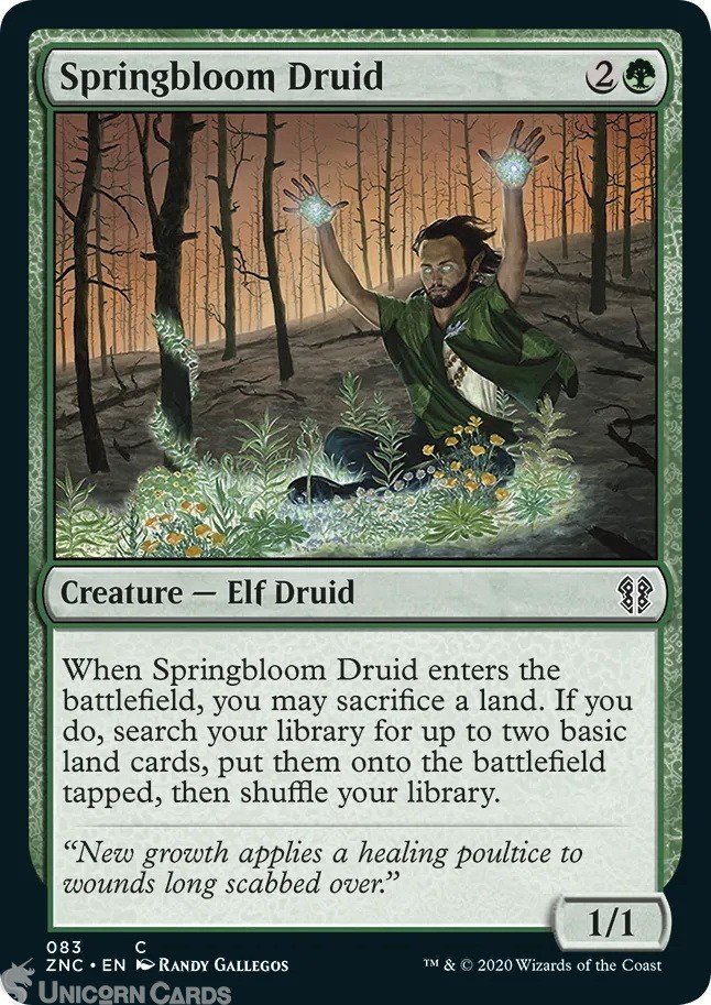 Springbloom Druid : Mint MTG Card : Zendikar Rising Commander Decks