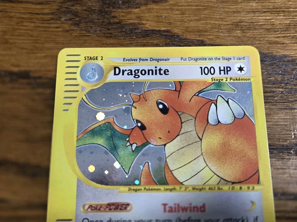 Pokemon Expedition Holo DRAGONITE #9/165  (E-reader) Real Clean Card - Image 2 of 4