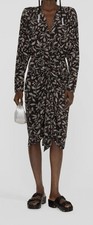 Isabel Marant  toile Women's Black Danalia Printed V-Neck Dress Size 34