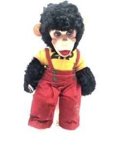 Vintage Zip The Monkey Rubber Face 16" Plush Doll Rushton Co. Zippy Howdy Doody