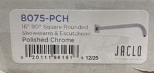 Jaclo 8075-PCH 16" Showerarm & 90° Square Escutcheon - Polished Chrome *READ*