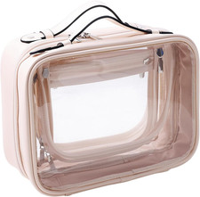 SANHECUN traveling toiletry Case large clear cosmetics case makeup bag Dimension