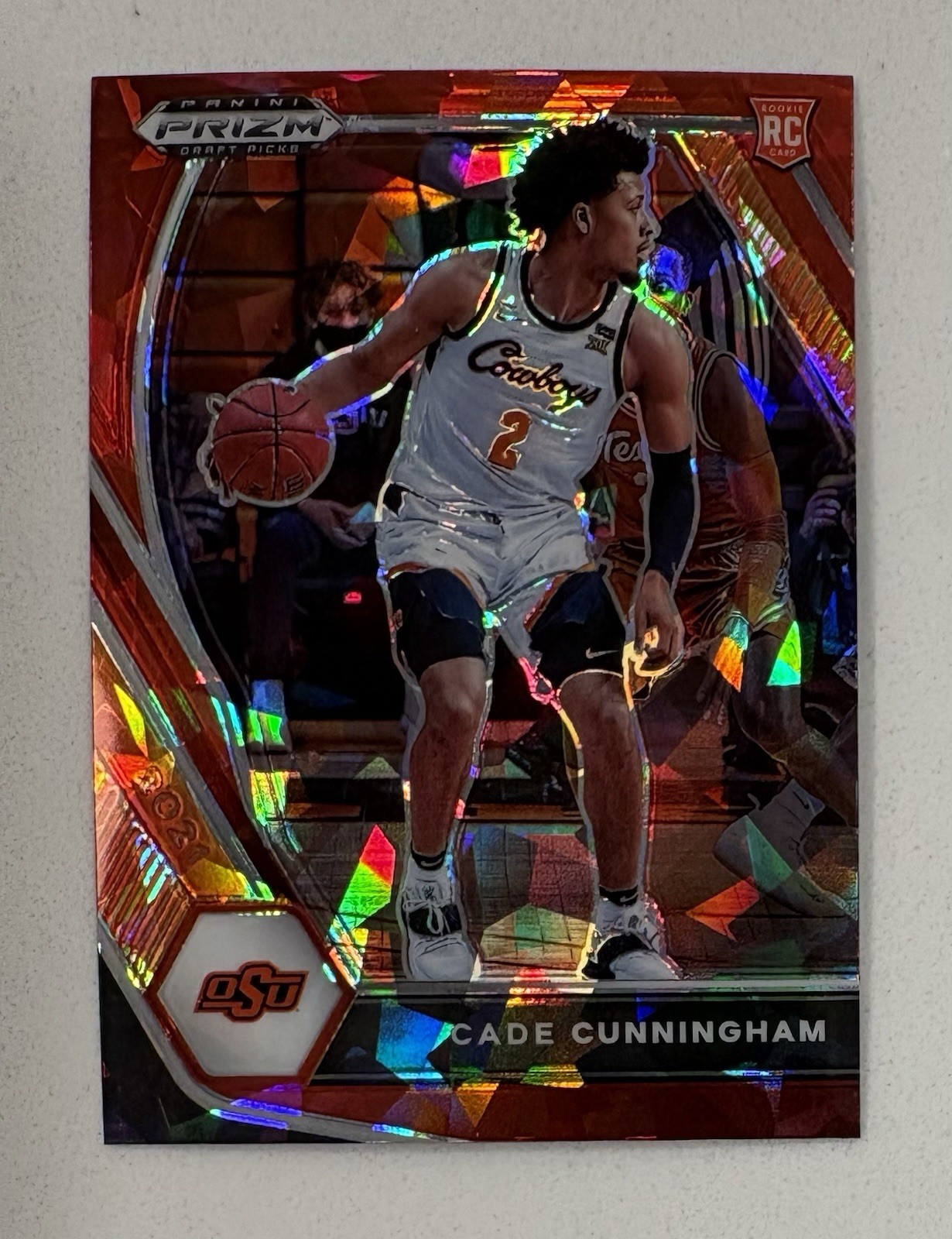 2021 Panini Prizm Draft Picks #1 Cade Cunningham Red Ice RC Detroit Pistons
