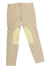 Horze Ella Pull-on Beige Knee Patch Breeches New With Tags