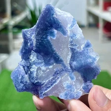 145G Rare Blue Green Purple cubic fluorite mineral crystal sample/Zhejiang