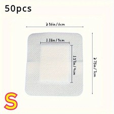 50Pcs Large Nonwoven Wound Dressings – Hypoallergenic First Aid Plasters