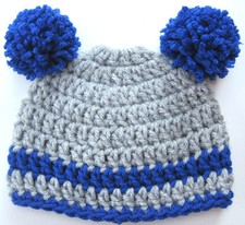 CROCHET BABY POM POM HAT cap knit beanie boy/girl photo prop MADE in USA