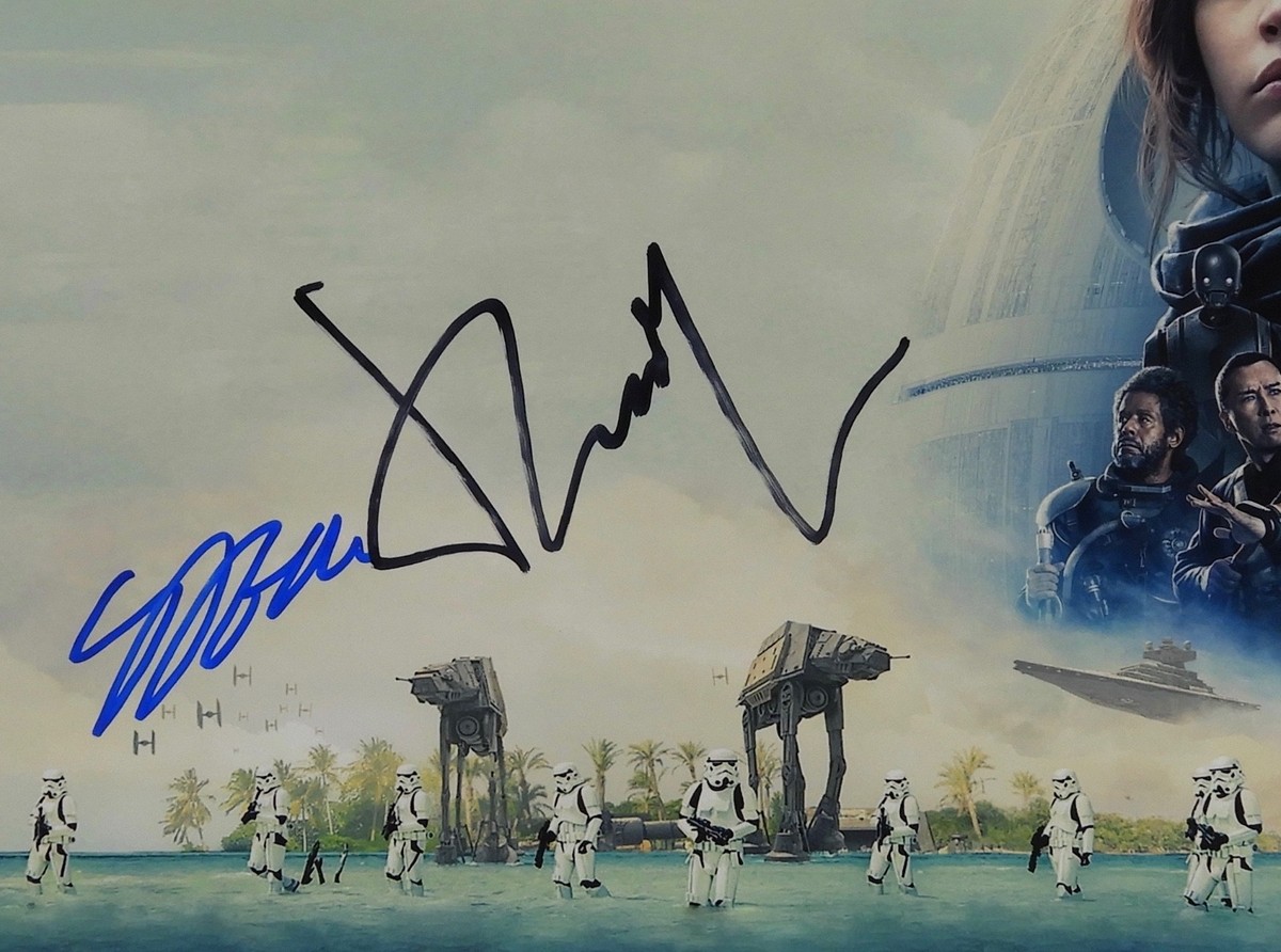 Star Wars Rogue One Donnie Yen Gareth Edwards Signed Autograph JSA
