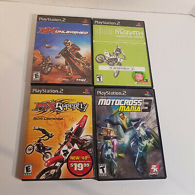 4 PS2 Video Games, Motocross Mania 3 MX Unleashed MX Superfly McGrath  Supercross 