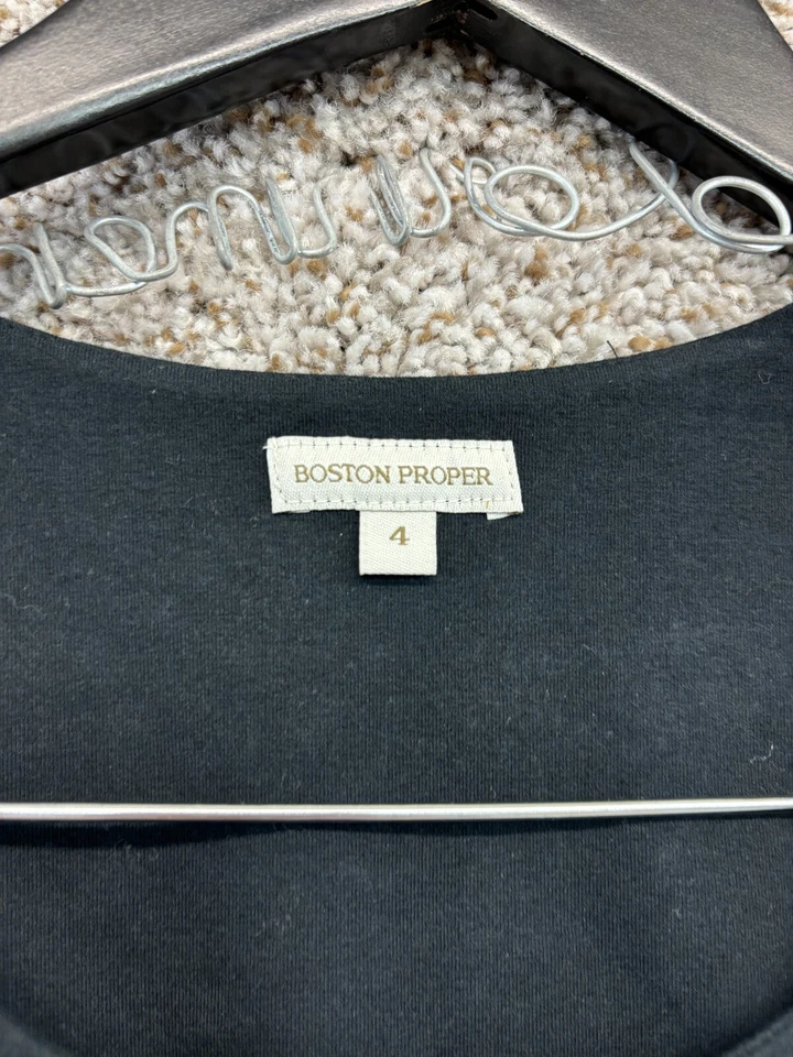 Vestido Vaina Boston Proper Negro Dorado Lentejuelas Medallón Sin Mangas Elástico 4 Foto 2 de 4