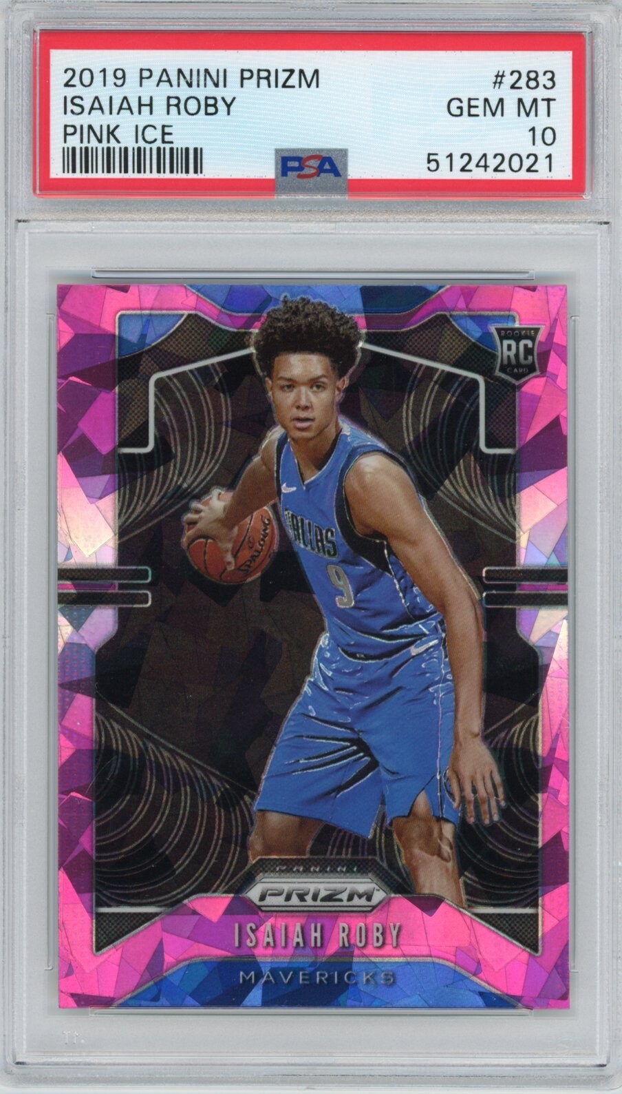Isaiah Roby 2019 Panini Prizm Pink Ice Rookie RC PSA 10