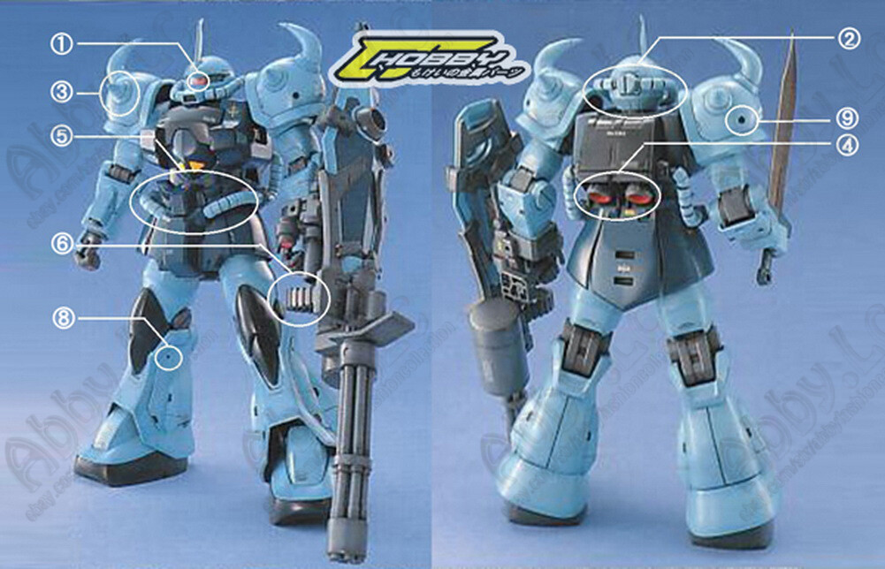 for MG 1/100 Gouf Custom Model CJ Hobby Metal Details Add-on Parts Set MS-07B-3