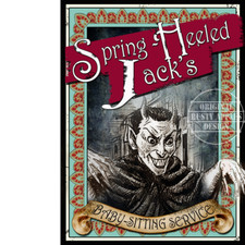 Image of Spring Heeled Jack Baby Sitting Service Victorian Life Of Crime Metal Wall Art