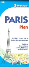 Paris Plan Street Map, Michelin Map #54 - DISCOUNTED !!