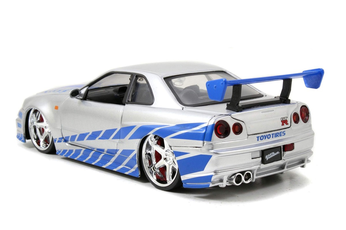 jada toys 1/24 FAST&FURIOUS Miniature Car BRIAN'S NISSAN SKYLINE