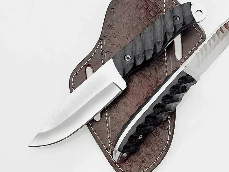 Handmade D2 Steel Knife With Sheath Groomsmen Gift Birthday Gift For Husband
