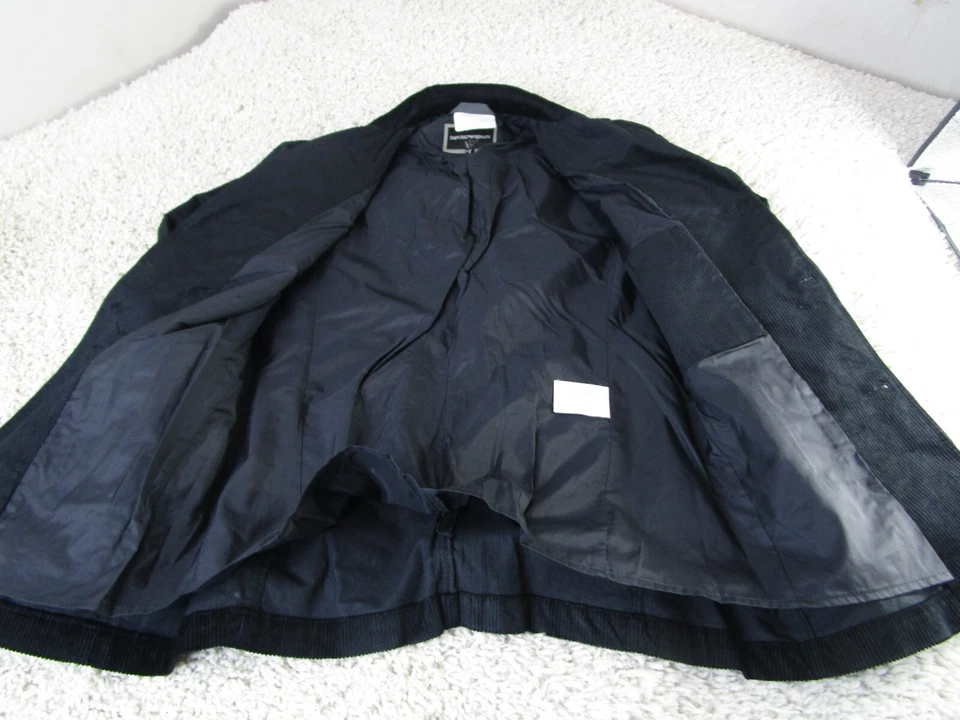 Blazer EMPORIO ARMANI PANA Hombre Chaqueta Forrada Adulto Talla Grande Negro Foto 3 de 4