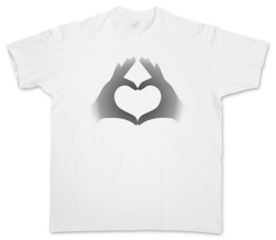 Finger Heart T-Shirt Hearts Friendzone New engaged schmaltzy mushy slushy sloppy