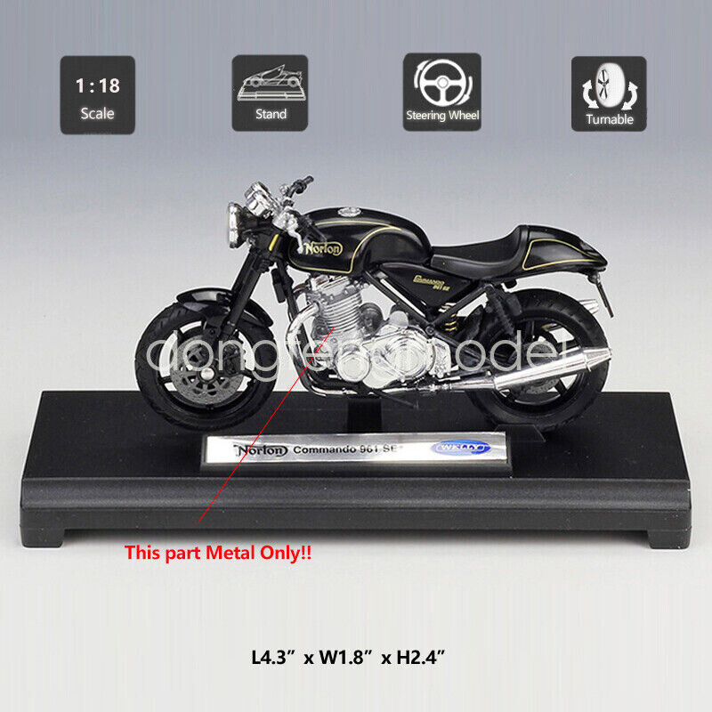 1:18 Scale Norton Commando 961 SE 2009 Motorcycle Model Diecast