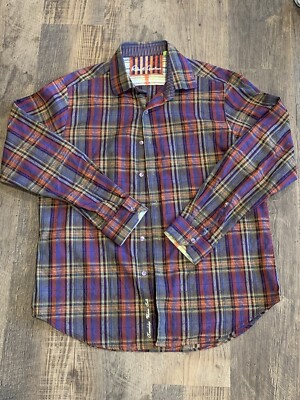 Robert Graham Mens Size XL Multicolored Plaid Long Sleeve Button Up Shirt