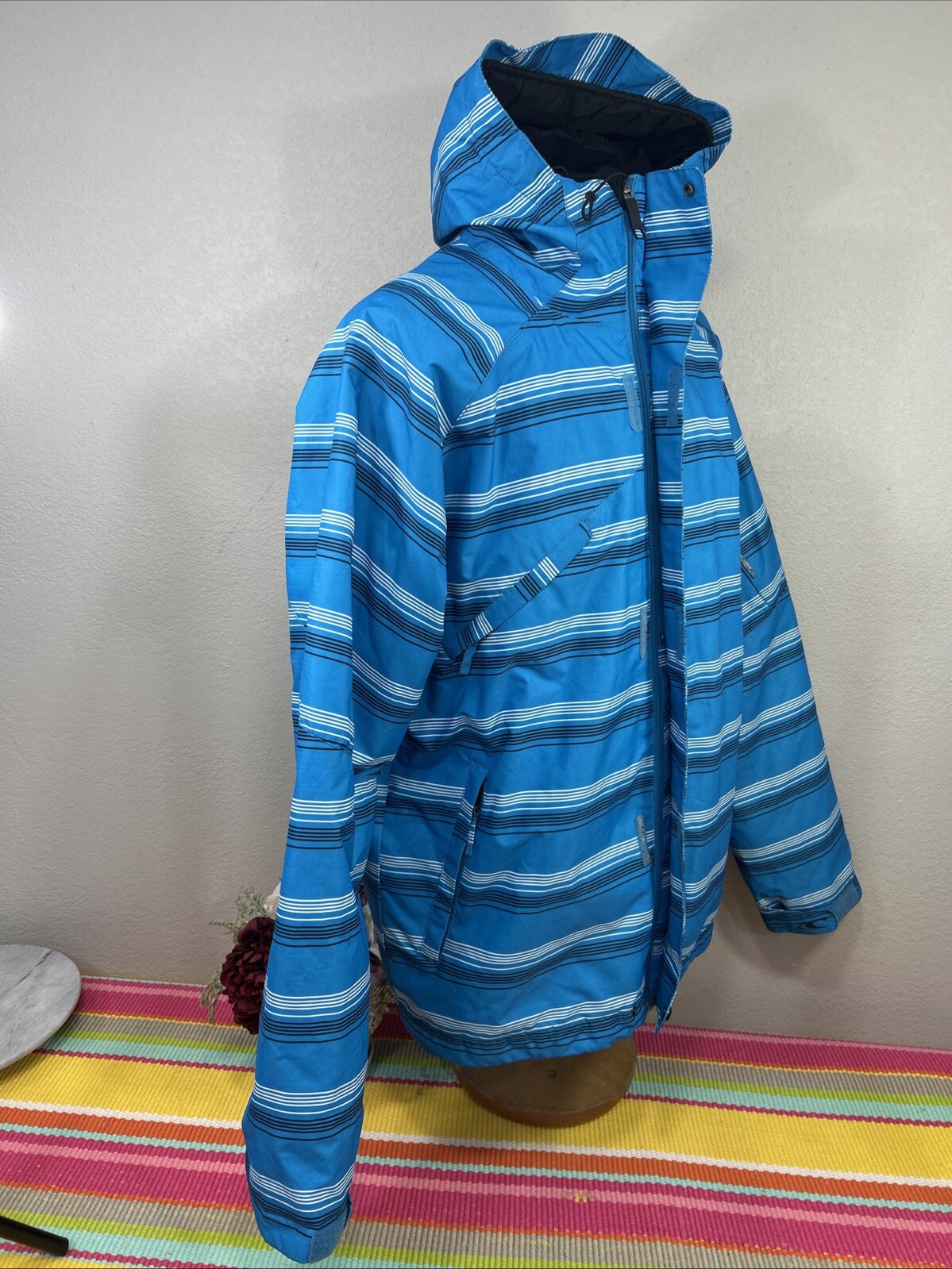 Oneill 10kmm 2 Layer Tech Shell Blue Striped Wate… - image 3