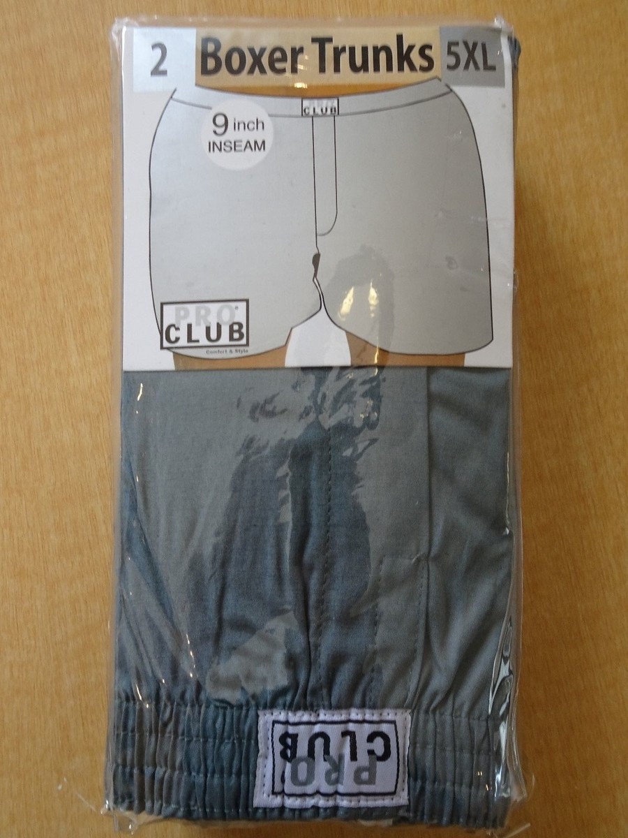 New Men's Pro Club 9 inch inseam Boxer Trunks - 2 pack - Large to