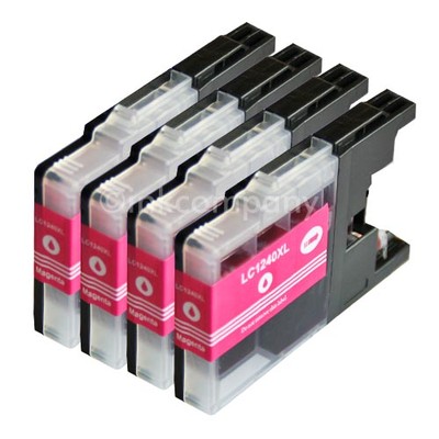 4 Tintenpatronen magenta LC1240 XL für DCP J525W J725DW J925DW MFC J835DW J5910D
