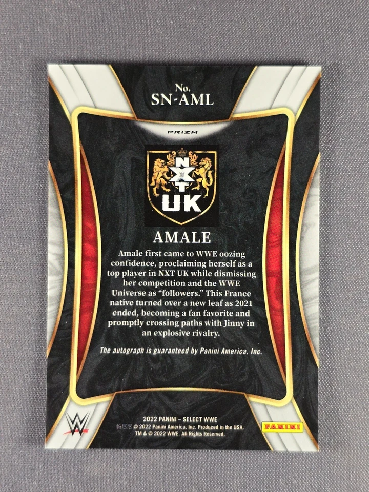 2022 Panini Select WWE Signatures #SN-AML Amale Flash Prizm Auto Rookie Card RC - Image 2 of 2