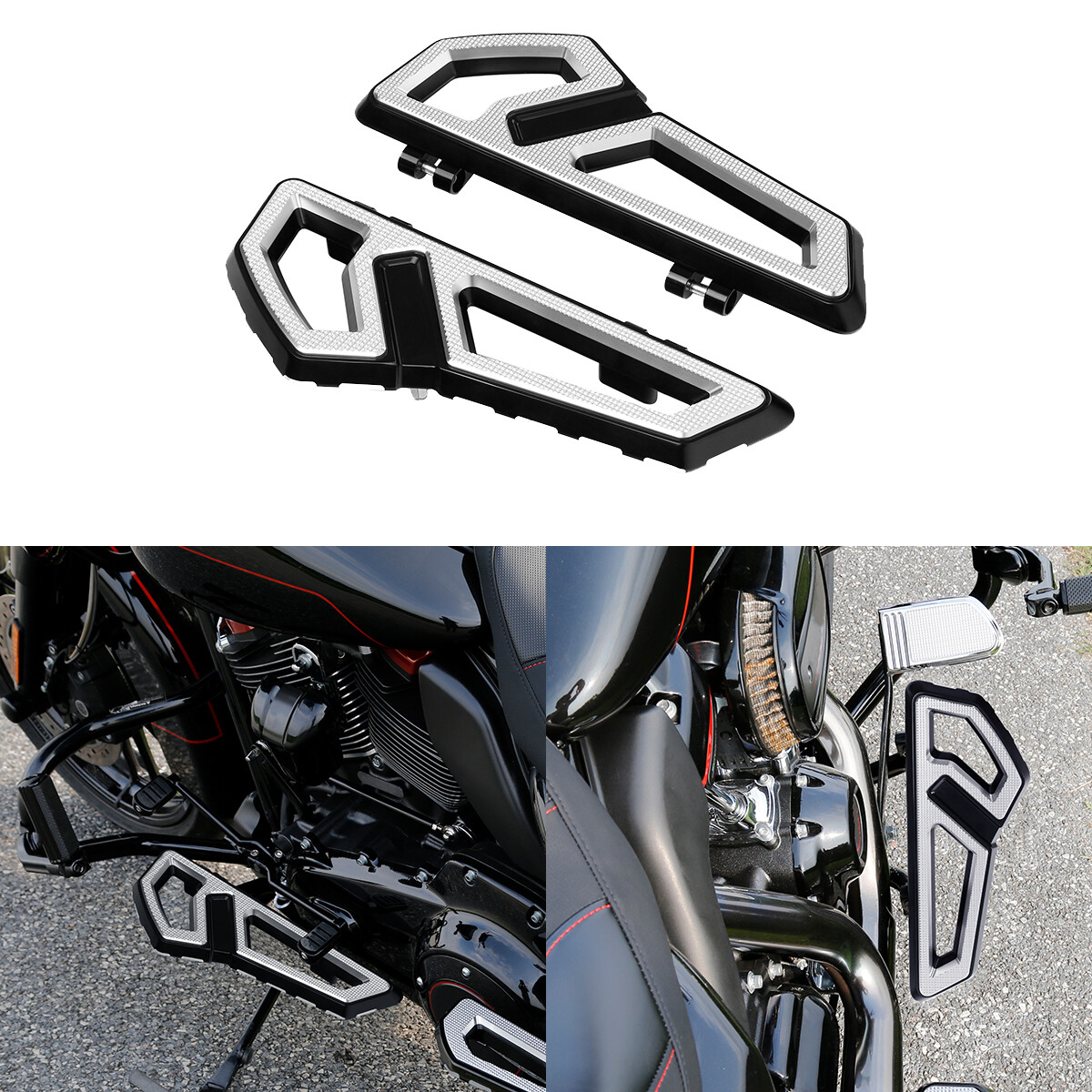 Front Driver Footboard Floorboard Fit For Harley Touring Street Glide