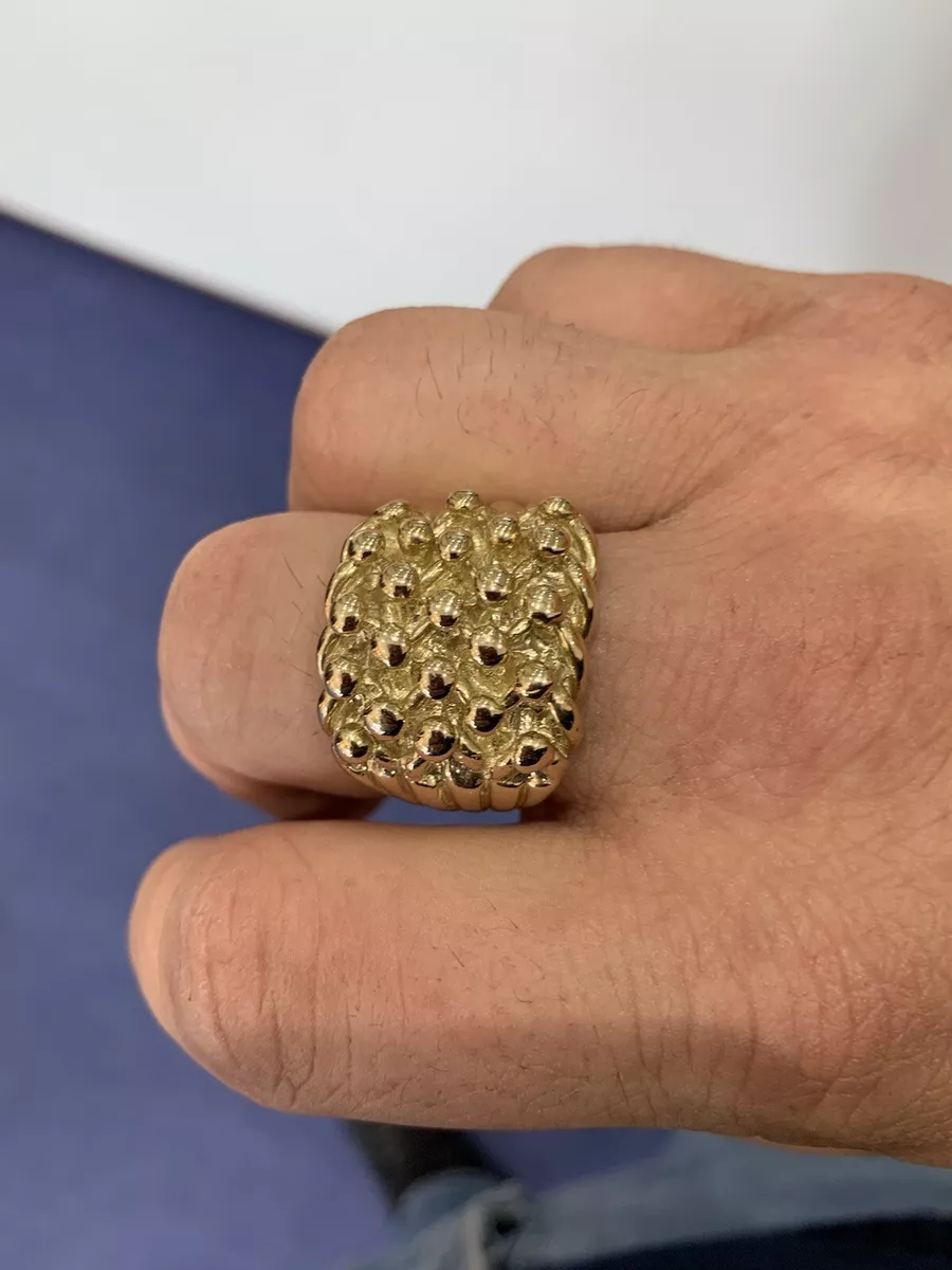 Mens 9ct gold keeper ring deals