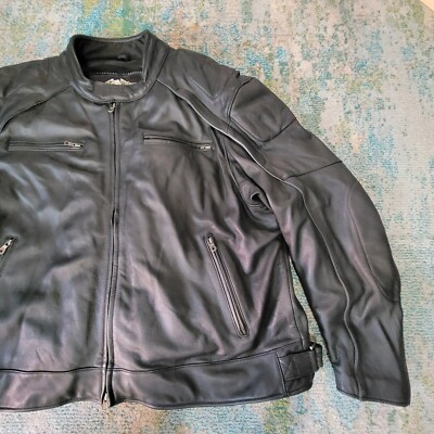 Harley Davidson Mens 3XL Willie G Skull Leather Jacket w/ Liner